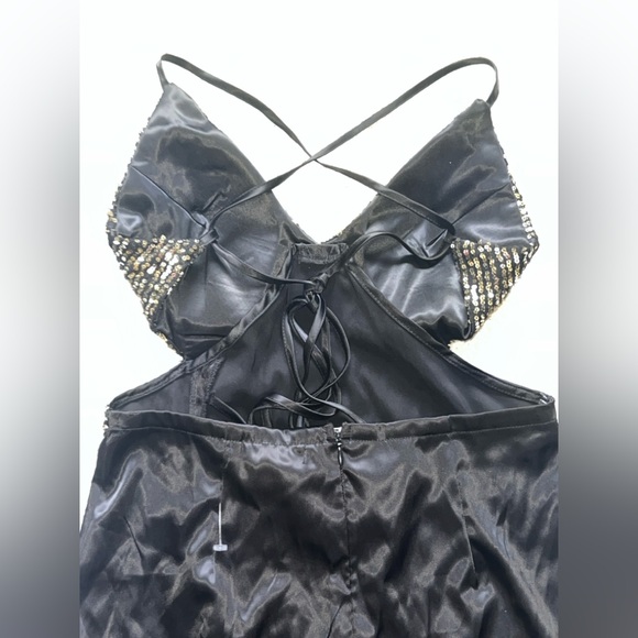 Dress butterfly Black and Gold Sequin y2k - Picture 13 of 14
